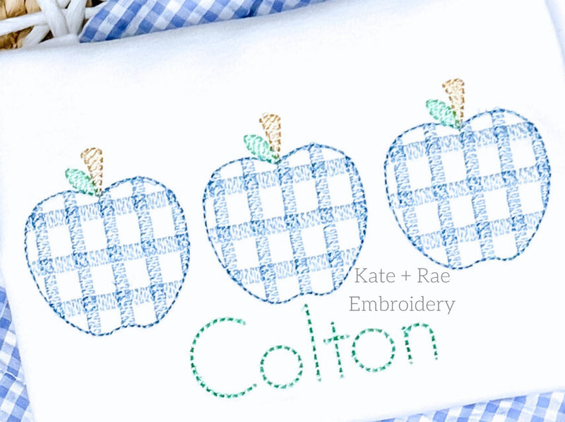 Gingham Apple Trio