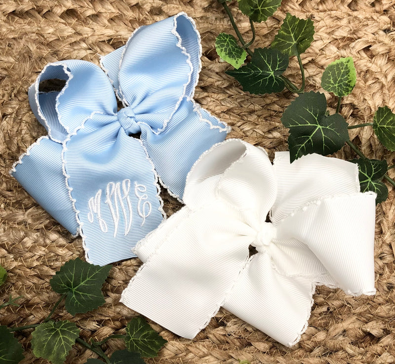 Monogrammed Hair Bow